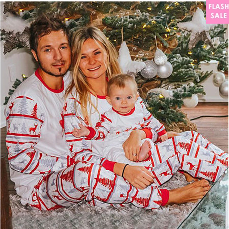 Christmas parent-child outfit Letter Printing