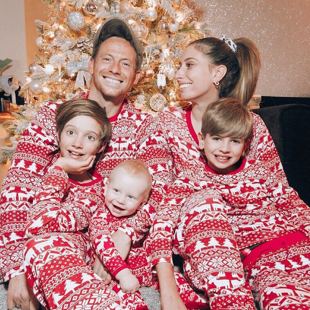 Red and White Christmas Print Family Matching hot Sets
