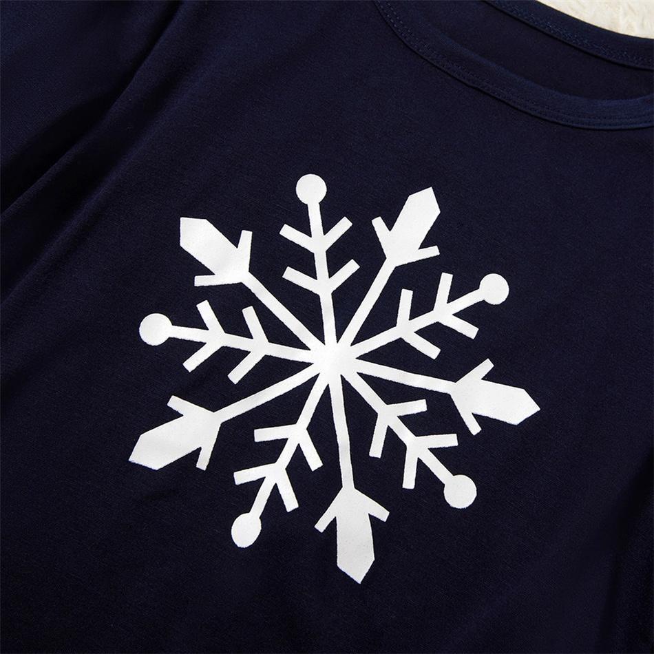 Christmas Snowflake Print Family Matching Pajamas Set