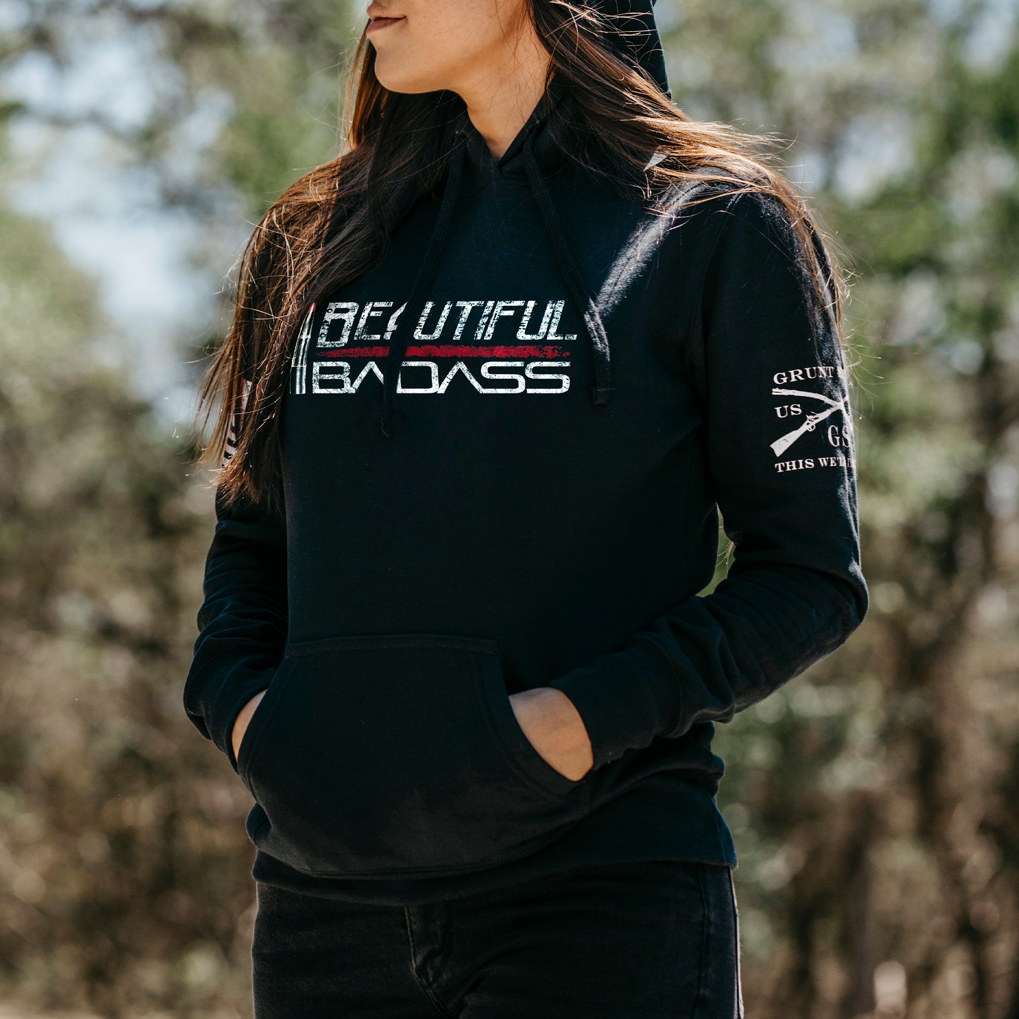 Women's Beautiful Badass Hoodie - Black