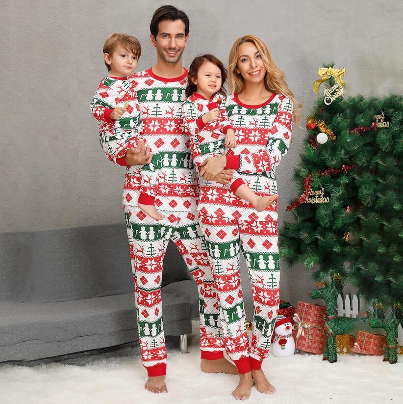 Christmas Tree and Snowflake Patterned Family Matching hot Sets