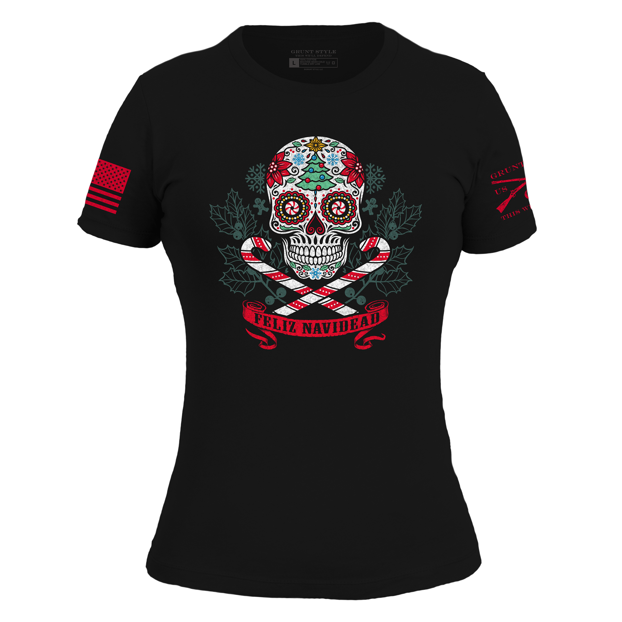 Women's Feliz Navidead Slim Fit T-Shirt - Black