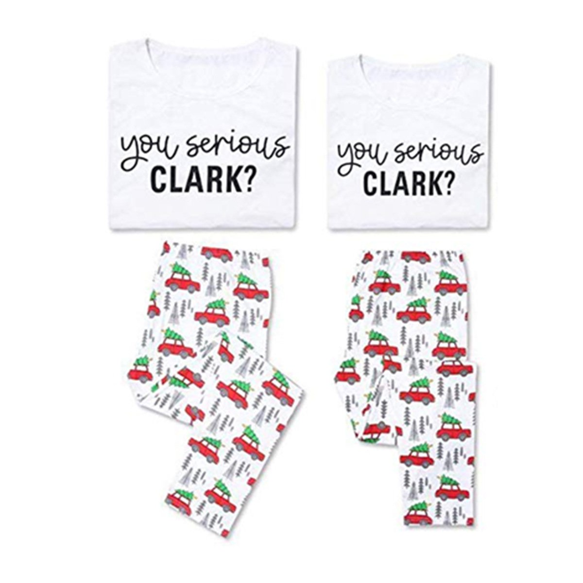 'You Serious Clark? Christmas Trees Printed Family Matching Pajamas Sets