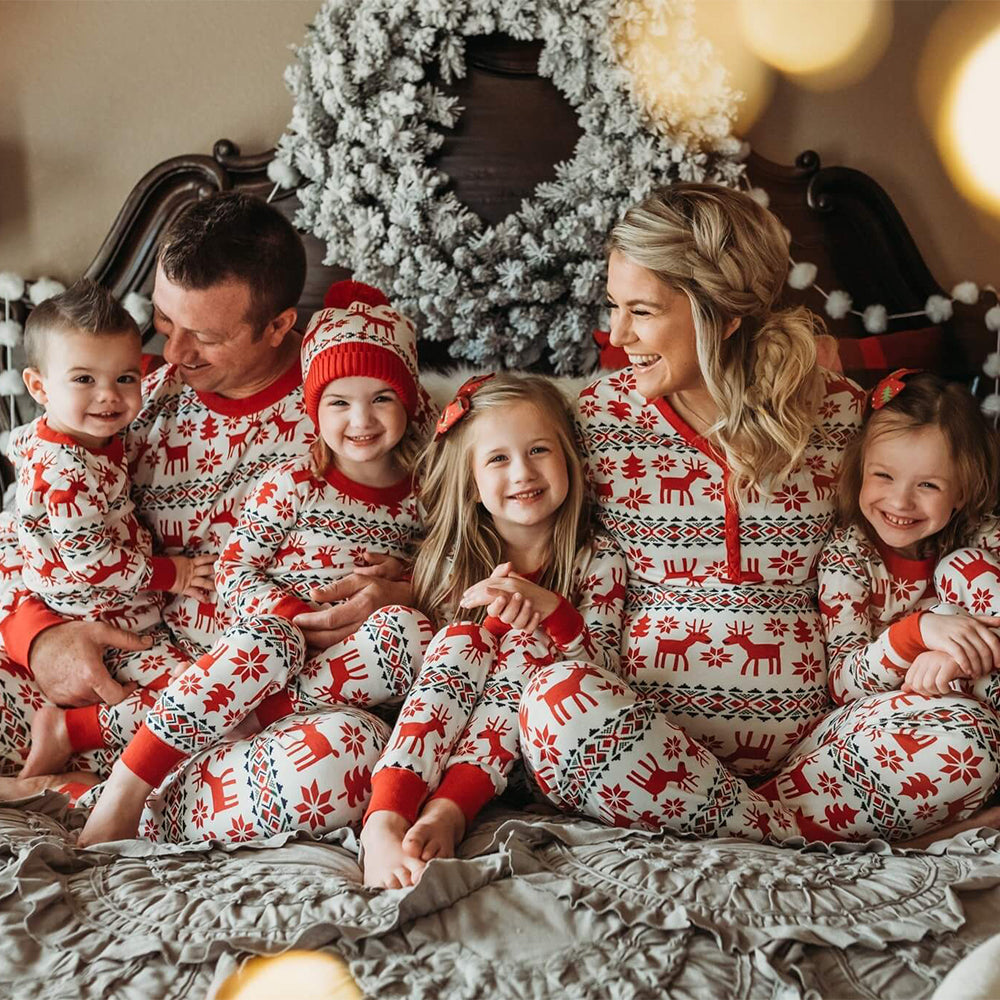 Christmas Deer and Snowflake Family Matching Set (with Pet's dog clothes)
