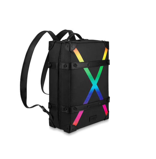 Louis Vuitton Soft Trunk Backpack Taiga PM Black/Rainbow