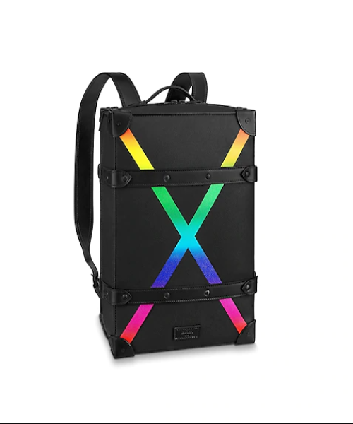 Louis Vuitton Soft Trunk Backpack Taiga PM Black/Rainbow