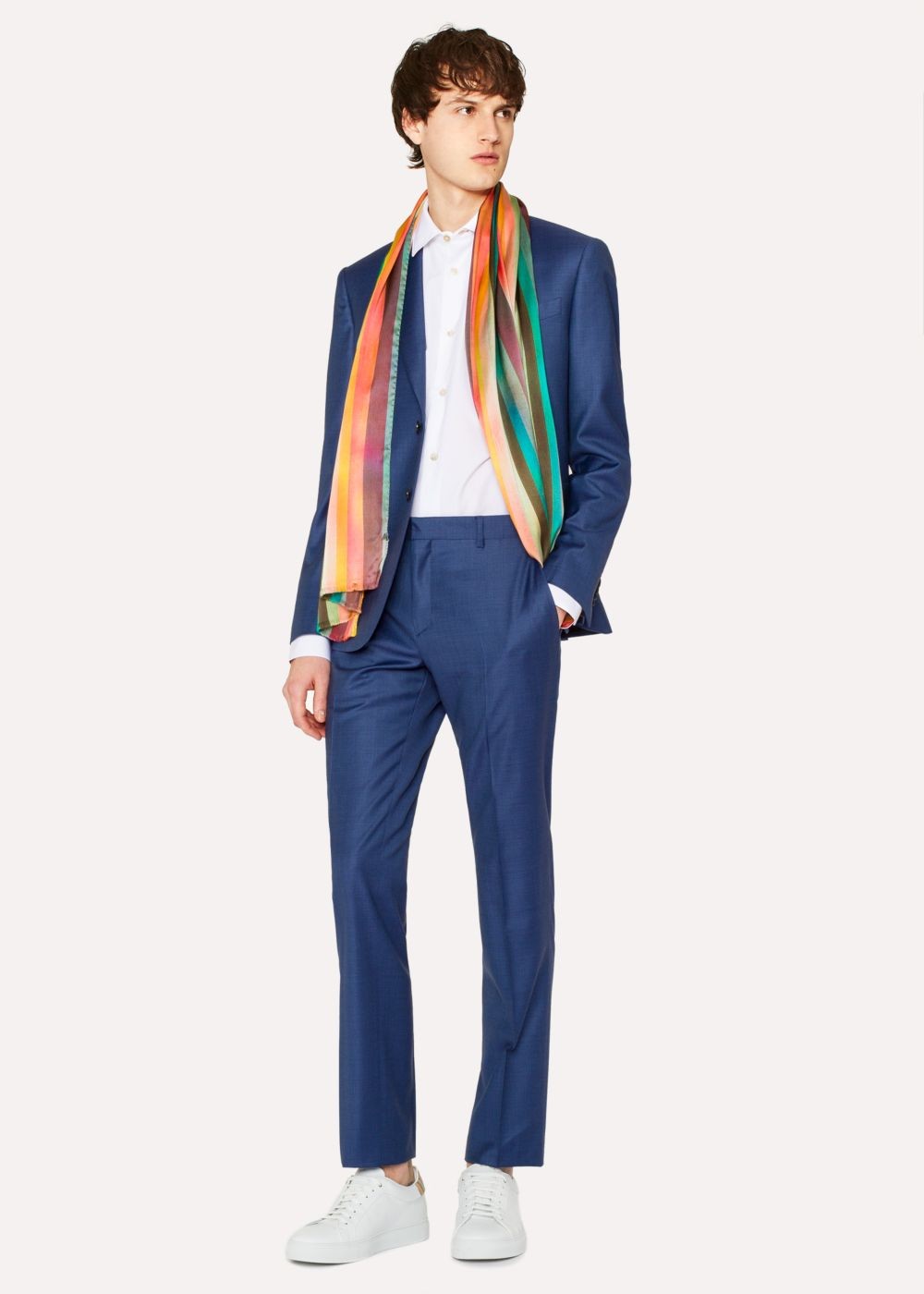 Paul Smith Men's 'artist Stripe' Print Silk Scarf