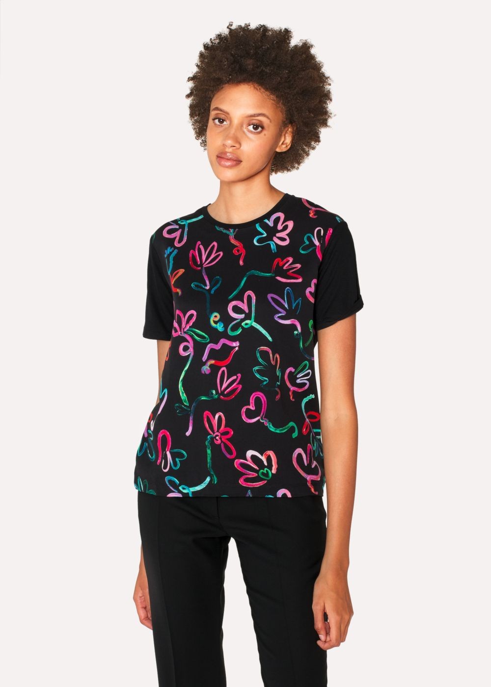 Paul Smith Women's Black 'acapulco' Print TShirt