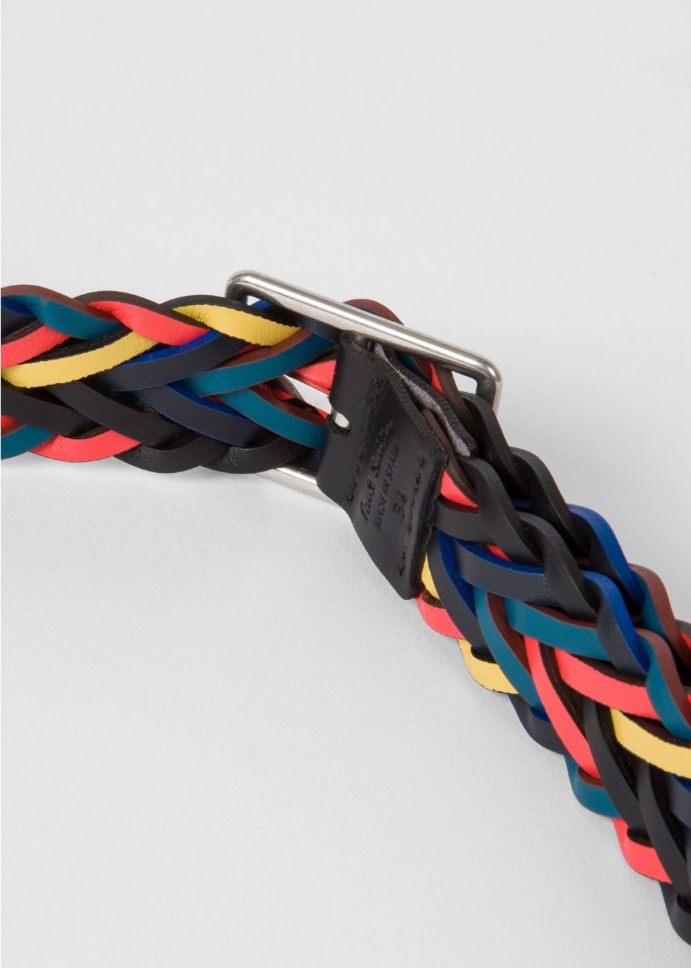Paul Smith Mens's Reversible Plaited Leather Belt