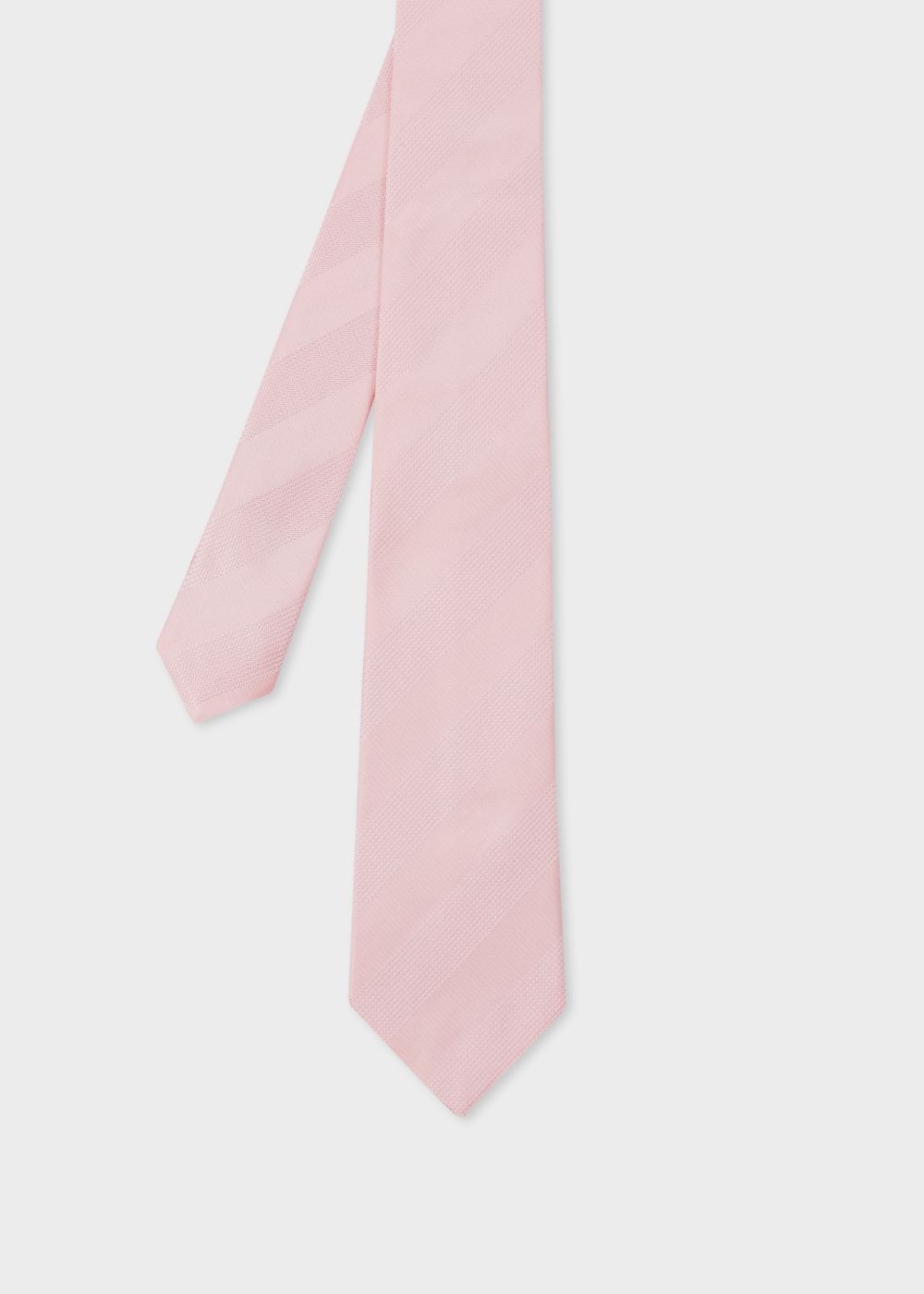 Paul Smith Men's Pink Diagonal Textured-Stripe Silk Tie