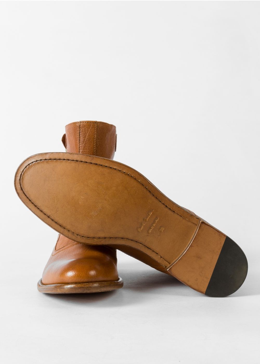 Paul Smith Lady's Tan Leather 'thunder' Boots