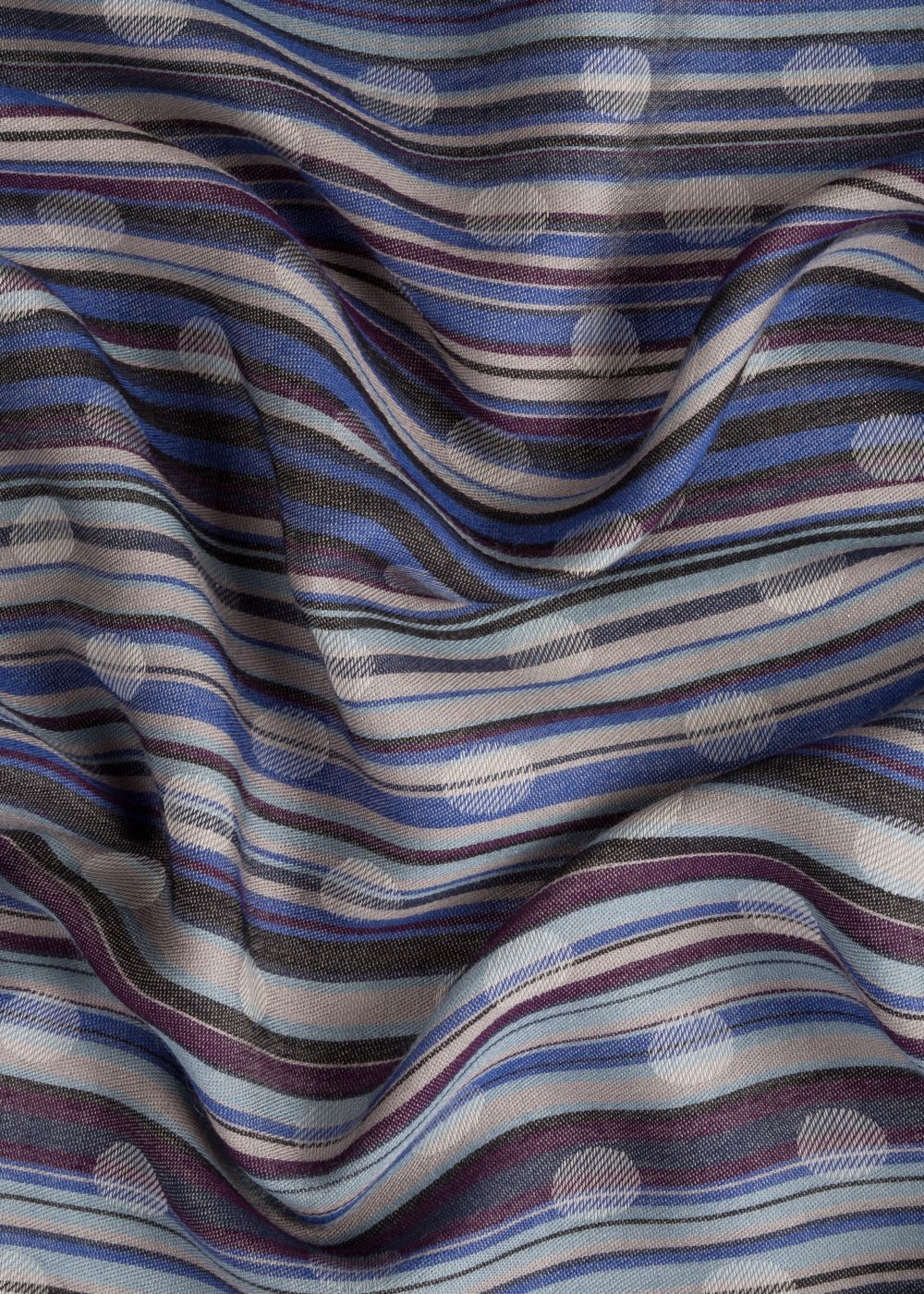 Paul Smith Men's Navy Signature Stripe Polka Dot Scarf