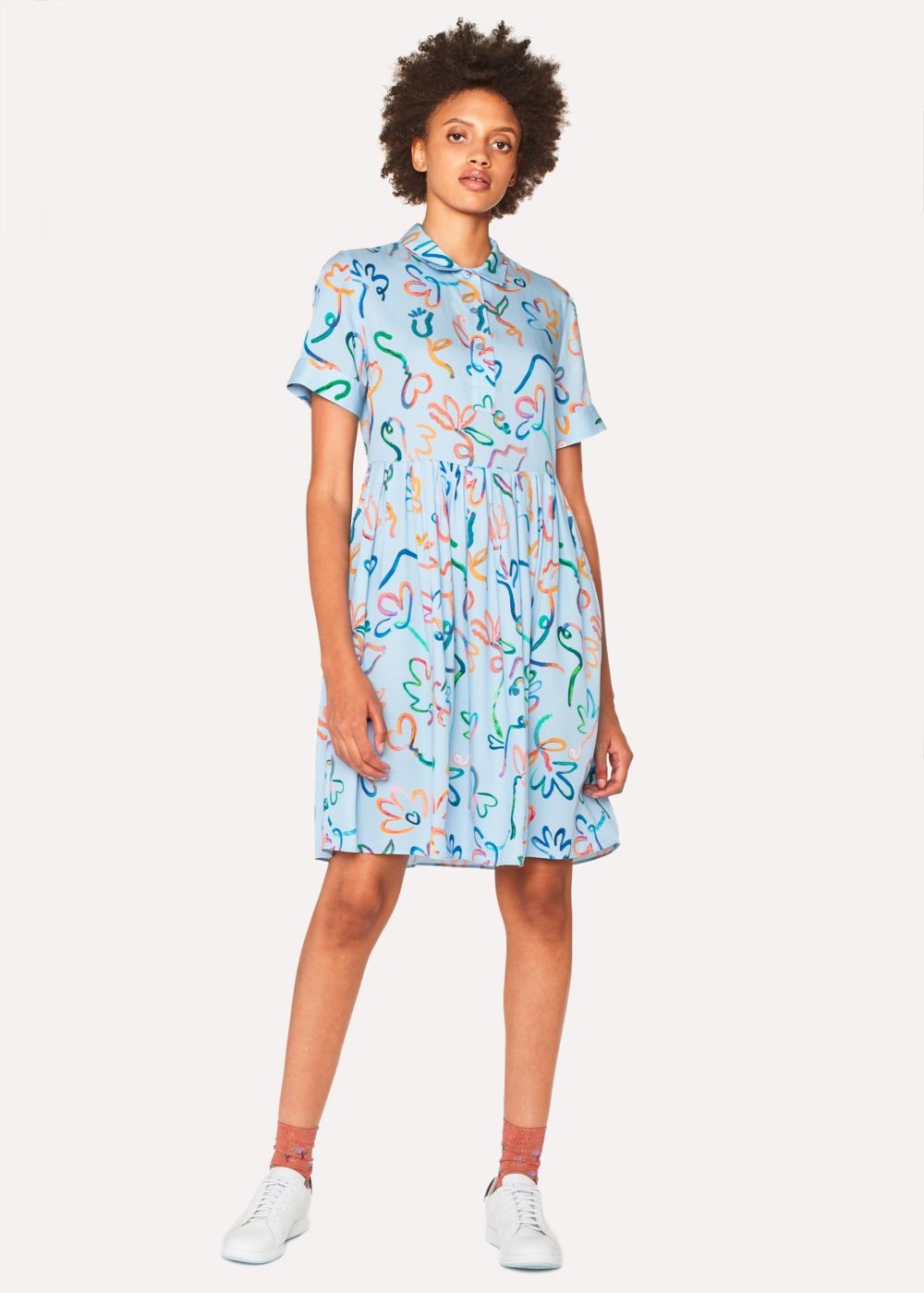 Paul Smith Womens's Light Blue 'acapulco' Print Tees Dress