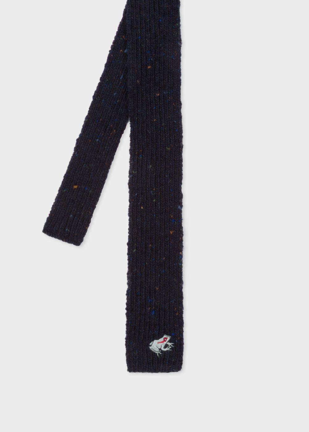 Paul Smith Mens's Navy Flecked Knitted Wool And Cashmere Tie