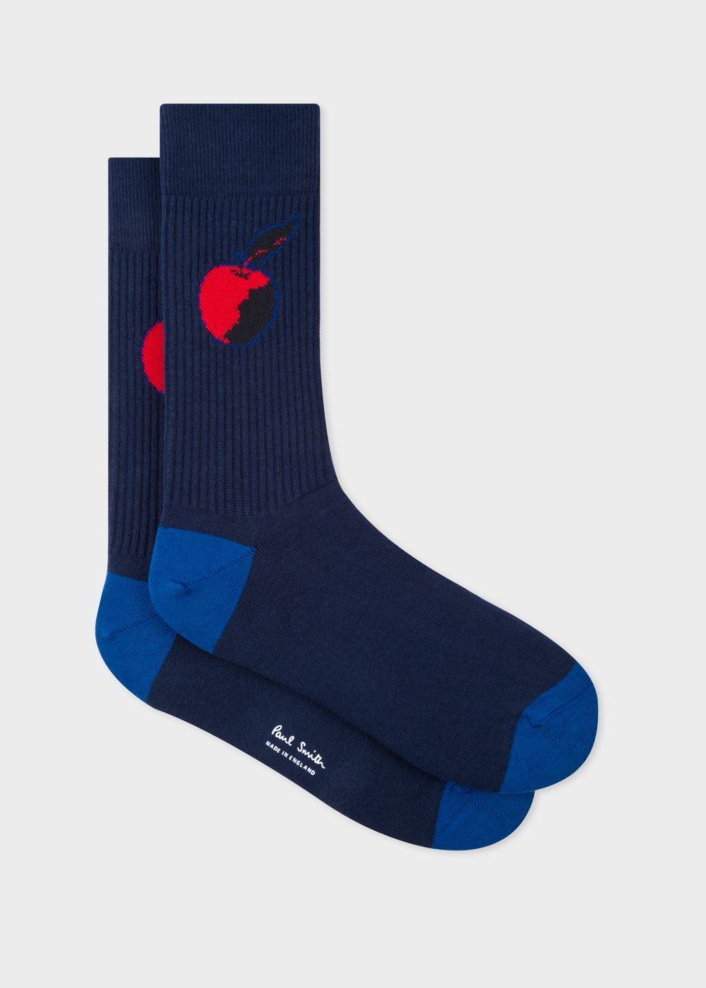 Paul Smith Men's Navy 'artful Lives' Jacquard Ribbed Socks