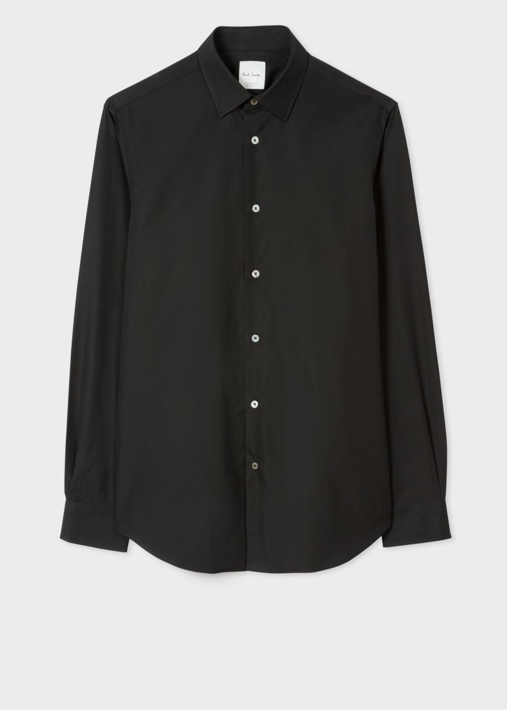 Paul Smith Men's Tailored-Fit Black Cotton 'artist Stripe' Cuff Tshirt