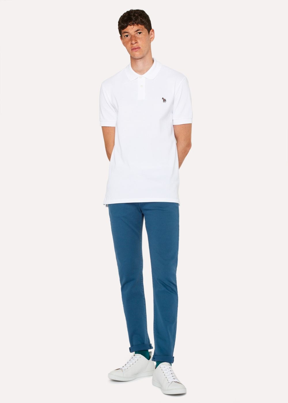 Paul Smith Mens's Slim-Fit Blue Garment-Dye Jeans