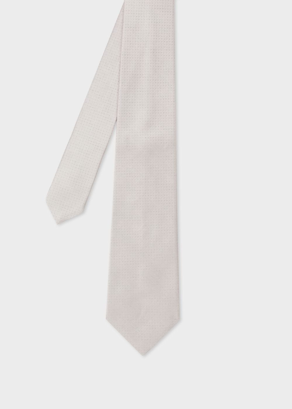 Paul Smith Men's Light Pink Embroidered Pin Dot Silk Tie