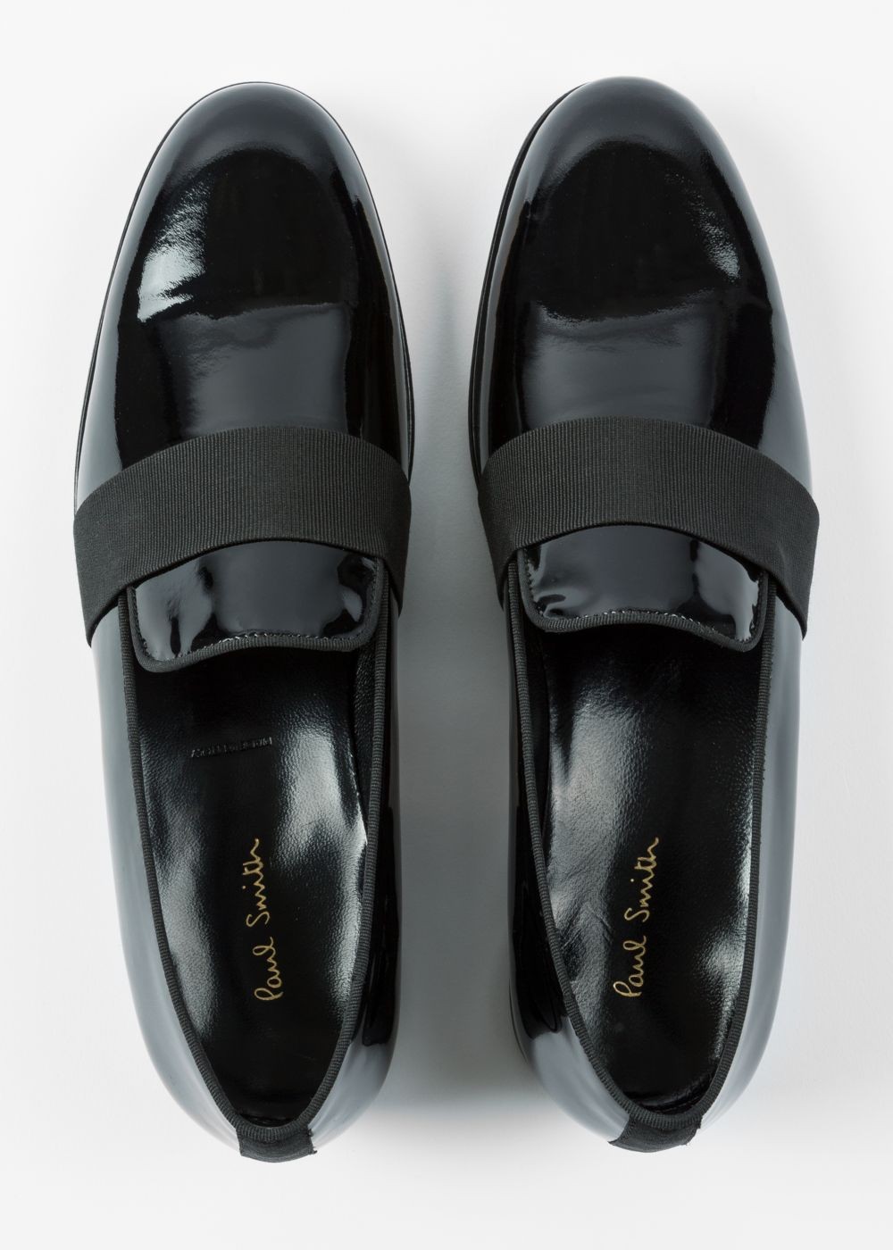 Paul Smith Mens's Black Patent Leather 'rudyard' Loafers Sneakers