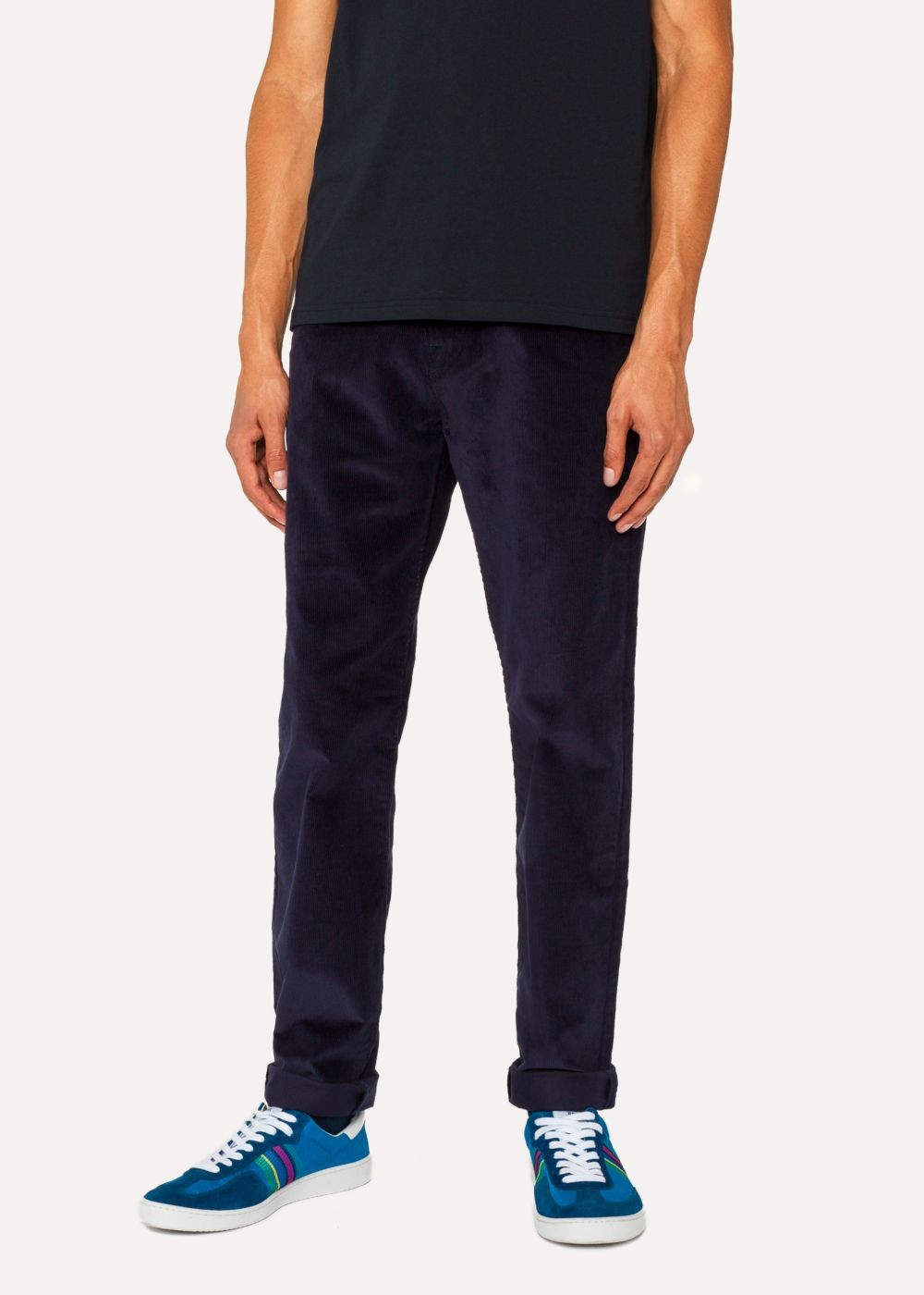 Paul Smith Men's Tapered-Fit Navy Corduroy Pants