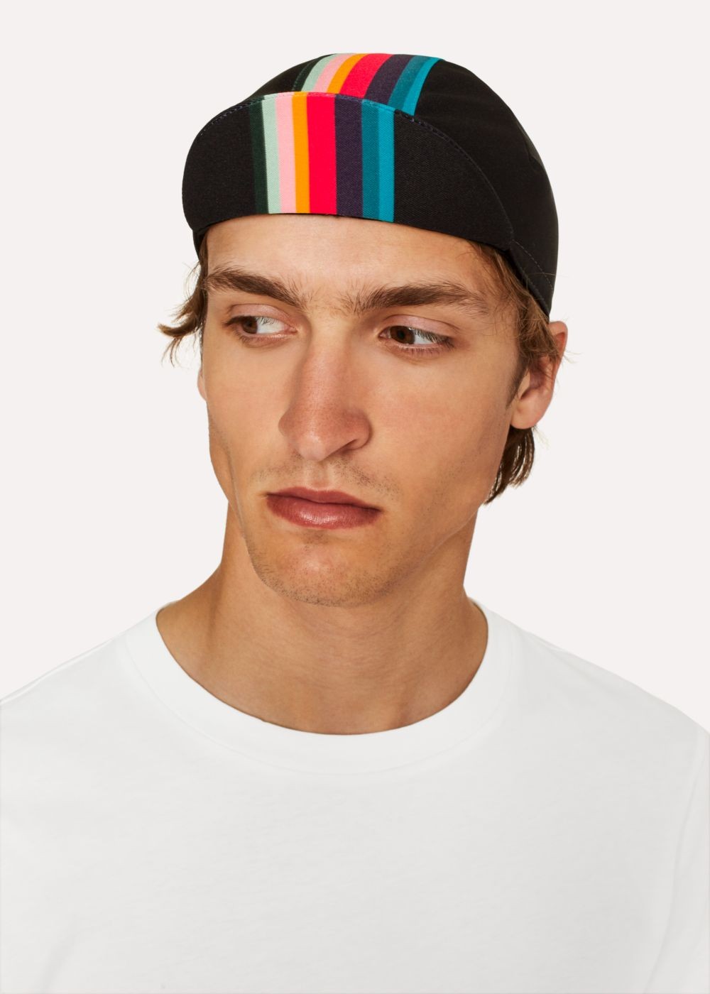 Paul Smith + Cinelli Black 'artist Stripe' Band Cycling Cap Men