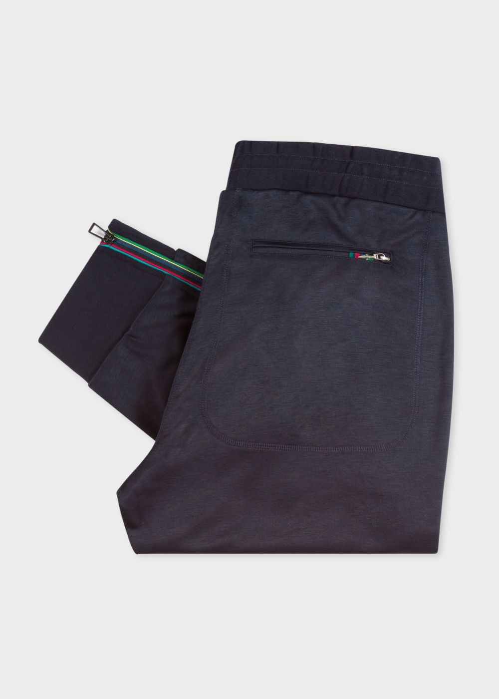 Paul Smith Mens's Dark Navy Cotton-Blend Panelled SweatPants With Cycle Stripe Detail