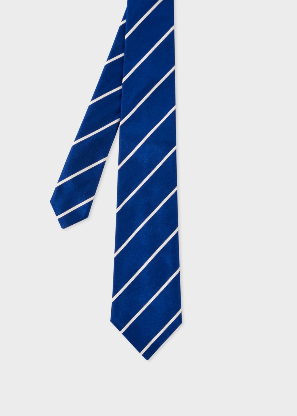Paul Smith Men's Cobalt Blue Diagonal Stripe Silk Tie