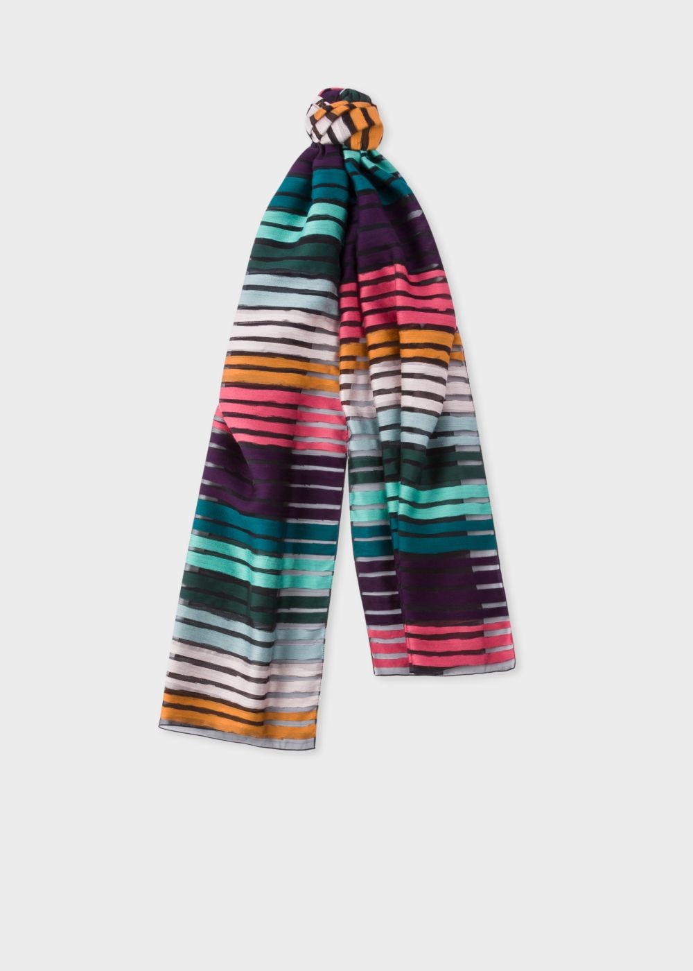 Paul Smith Women's 'artist Stripe' Sheer Silk-Blend Scarf