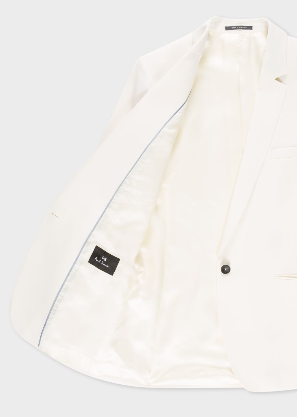 Paul Smith Women's Relaxed-Fit Cream Wool-Hopsack Blazer Clothing