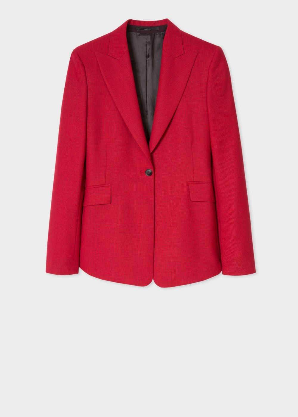Paul Smith Women's Slim-Fit Red Houndstooth One-Button Wool Suit