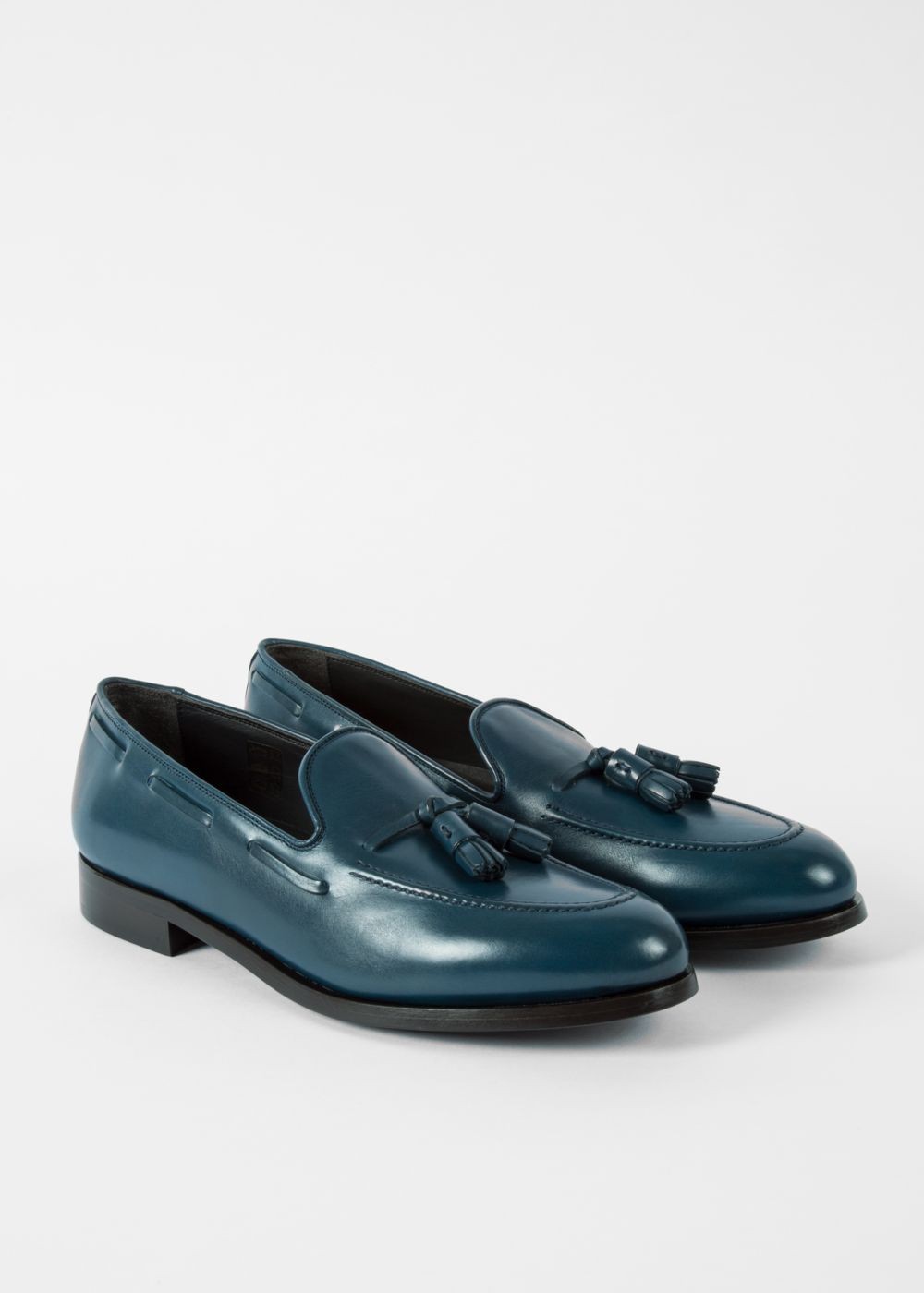Paul Smith Men's Navy Leather 'simmons' Tasseled Loafers Shoe