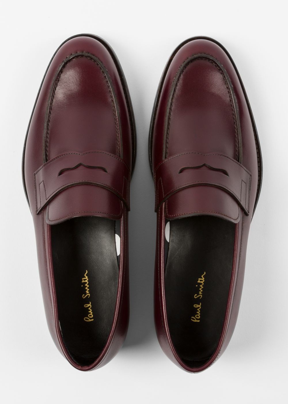 Paul Smith Mens's Bordeaux Leather 'wolf' Loafers Shoe