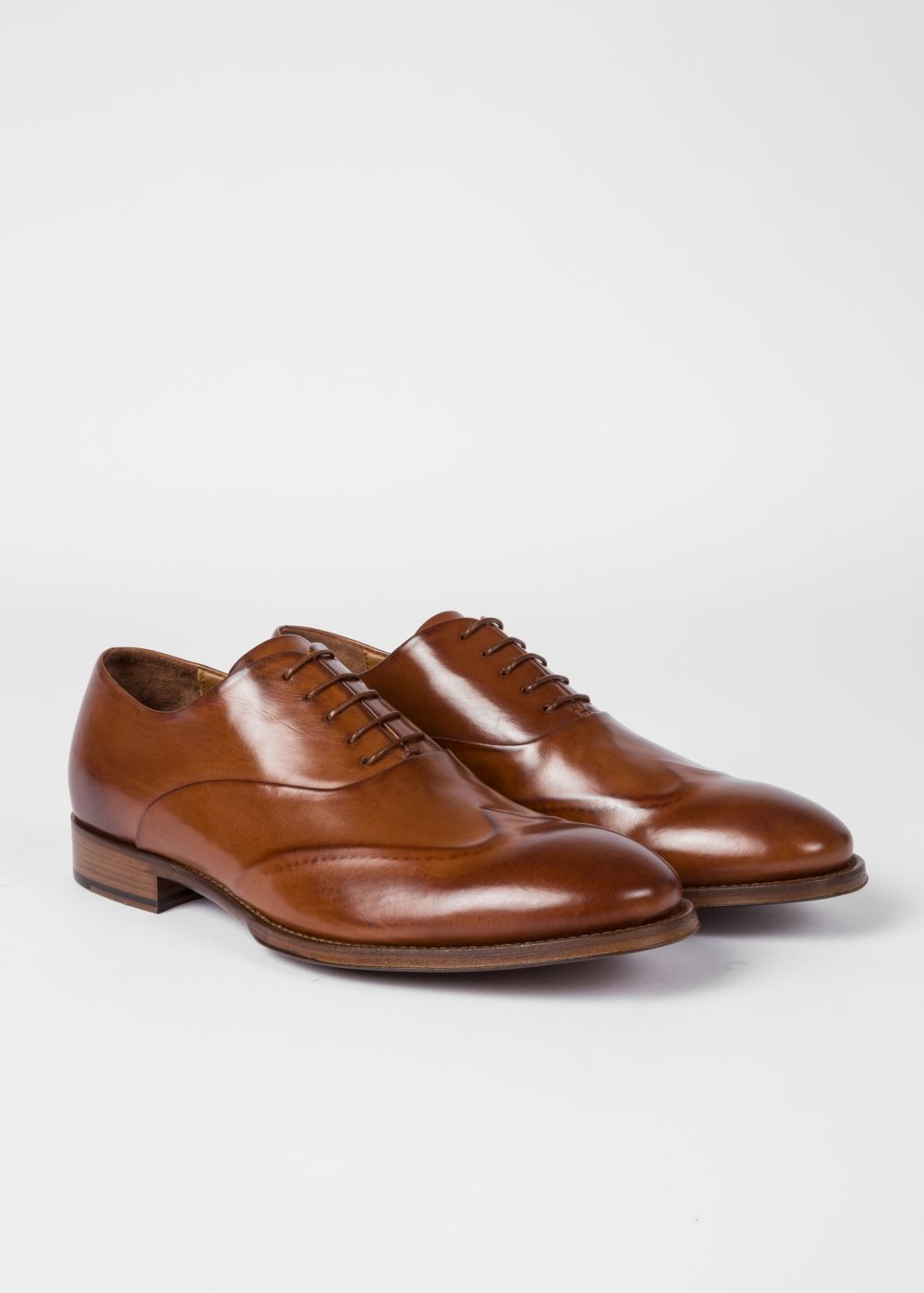 Paul Smith Men's Tan Calf Leather 'lomax' Oxford Trainers