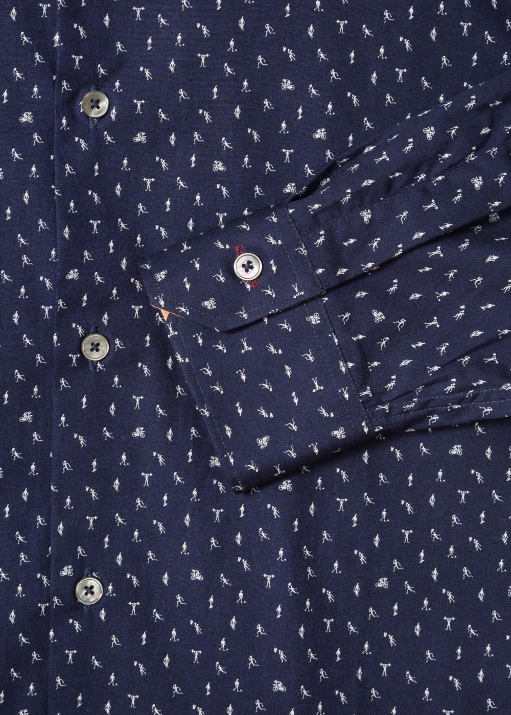 Paul Smith Men's Tailored-Fit Dark Navy 'athletics' Print Cotton T-Shirt