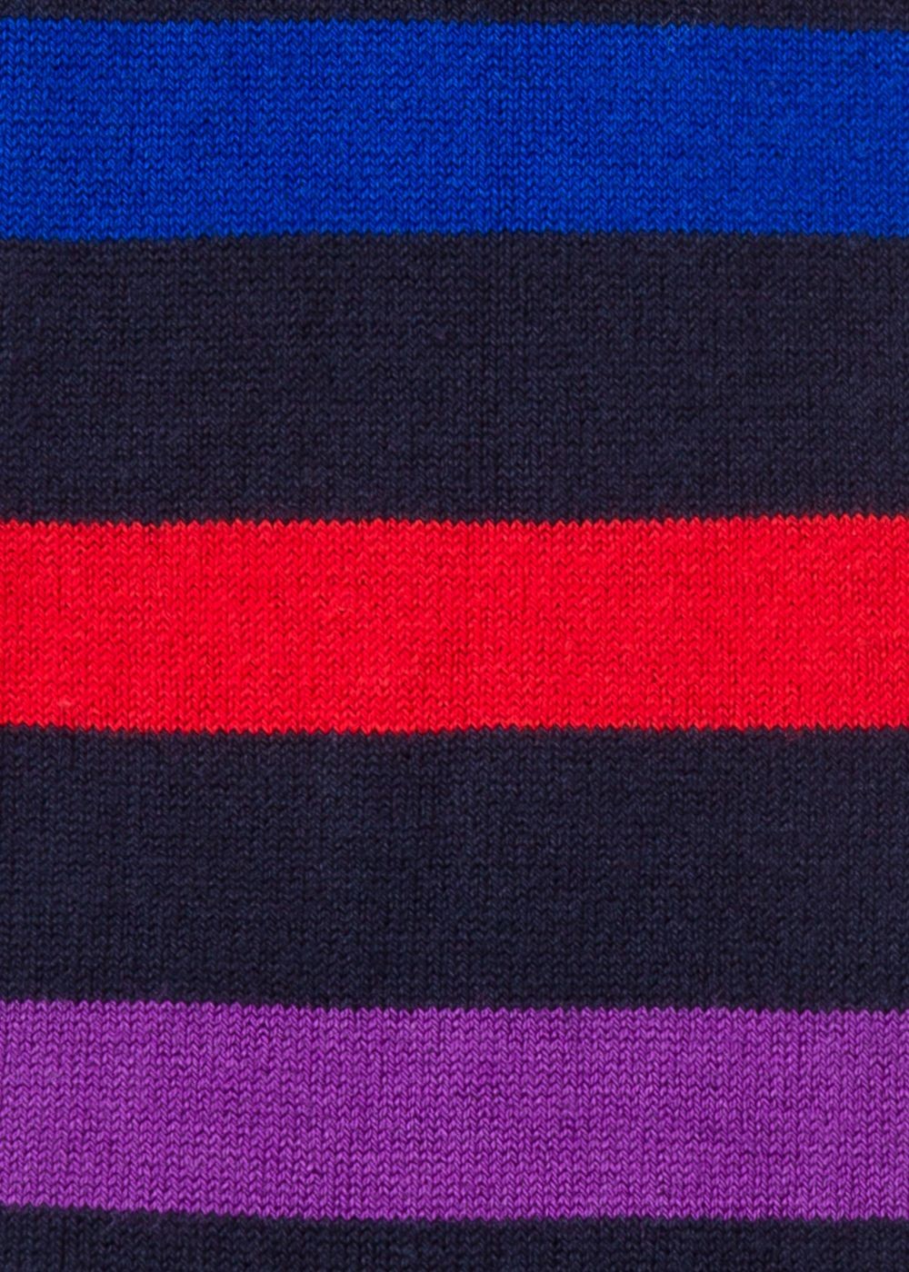 Paul Smith Mens's Navy Multi-Coloured Stripe Socks