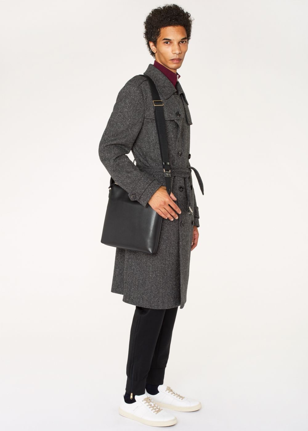 Paul Smith Mens's Black Leather ' City' Small Cross-Body Bag