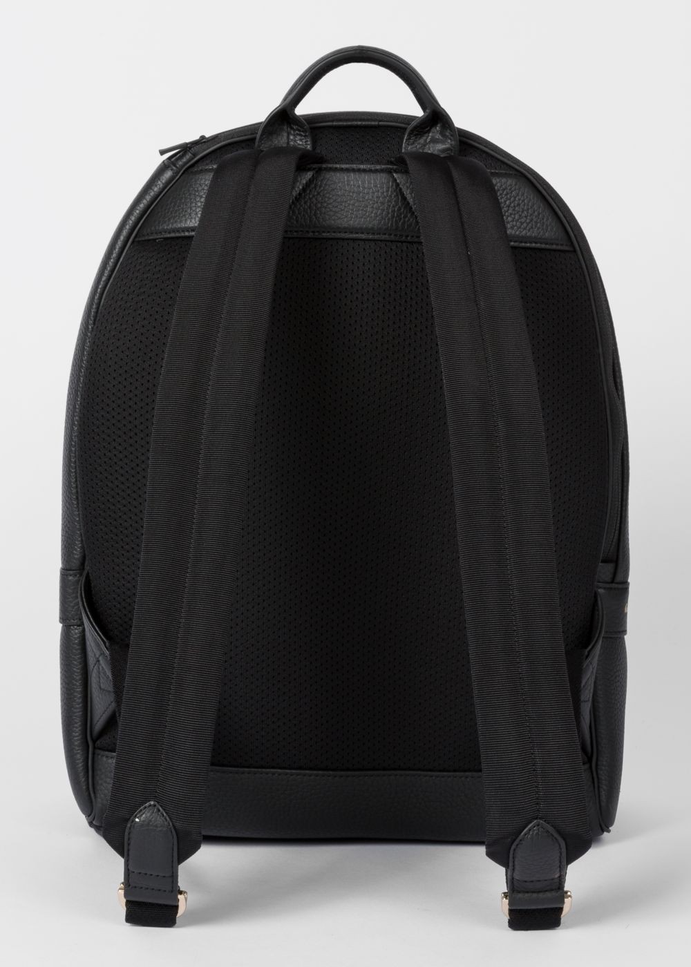 Paul Smith Mens's Black Leather 'bright Stripe' Backpack