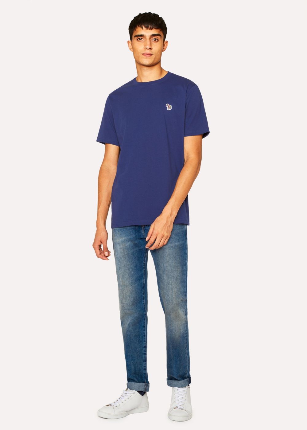 Paul Smith Men's Indigo Organic-Cotton Zebra Logo T-Shirt