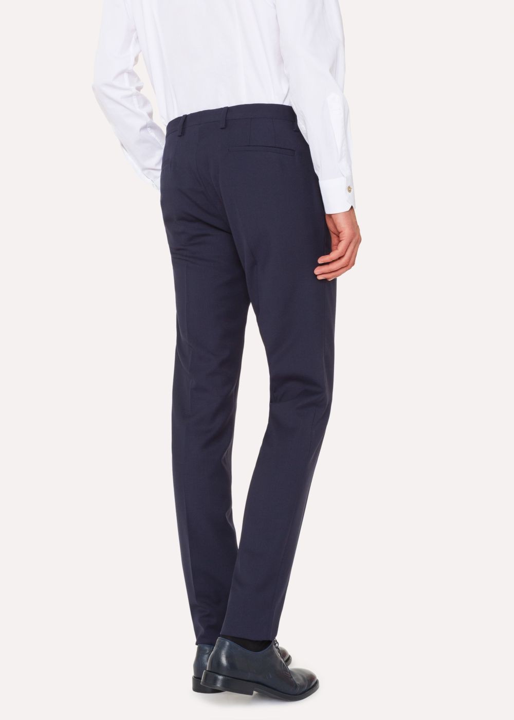 Paul Smith Men's Slim-Fit Light Navy Wool 'a Suit To Travel In' Pants
