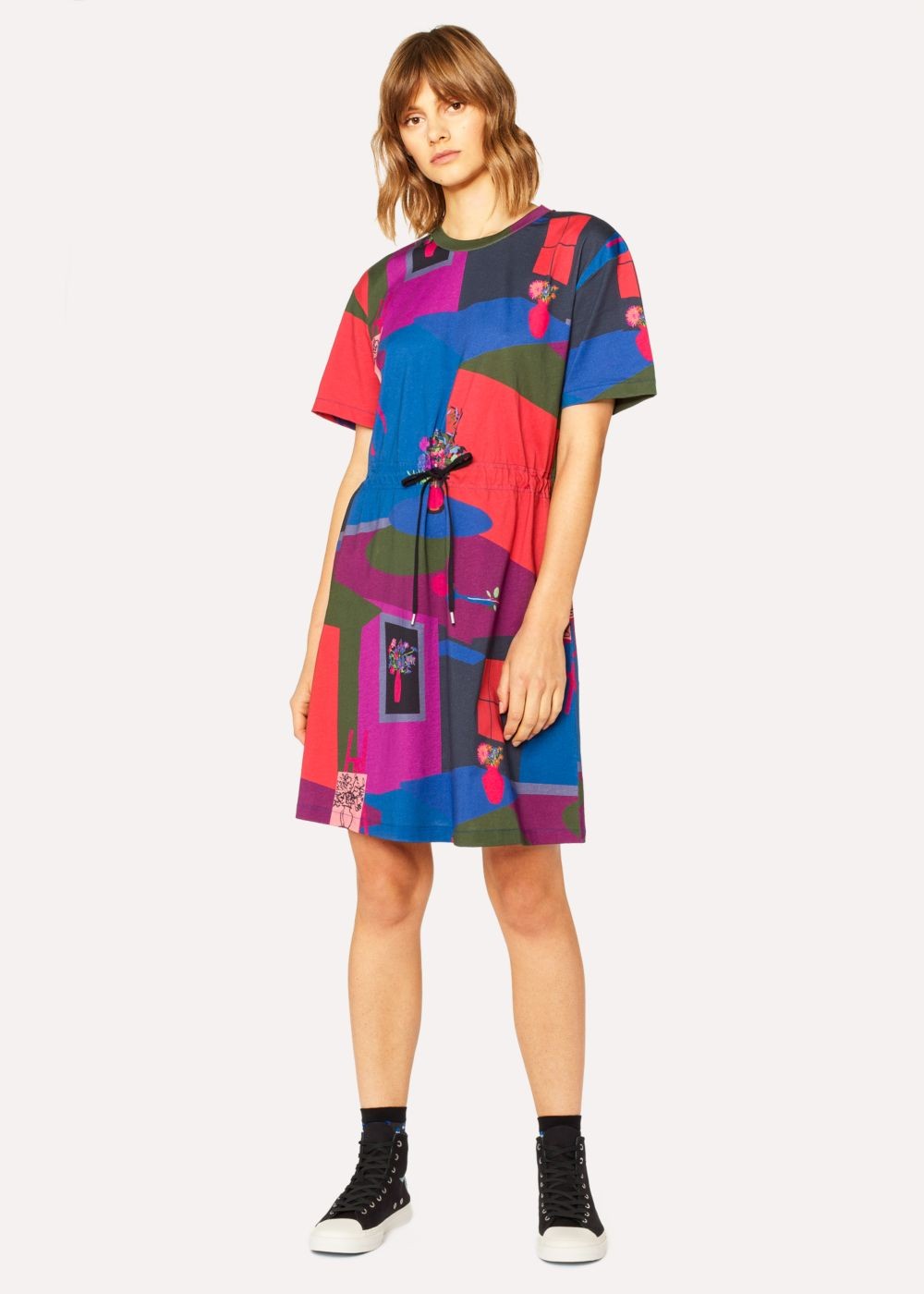 Paul Smith Womens's Multi-Coloured 'still Life Bouquet' Print Cotton Dress