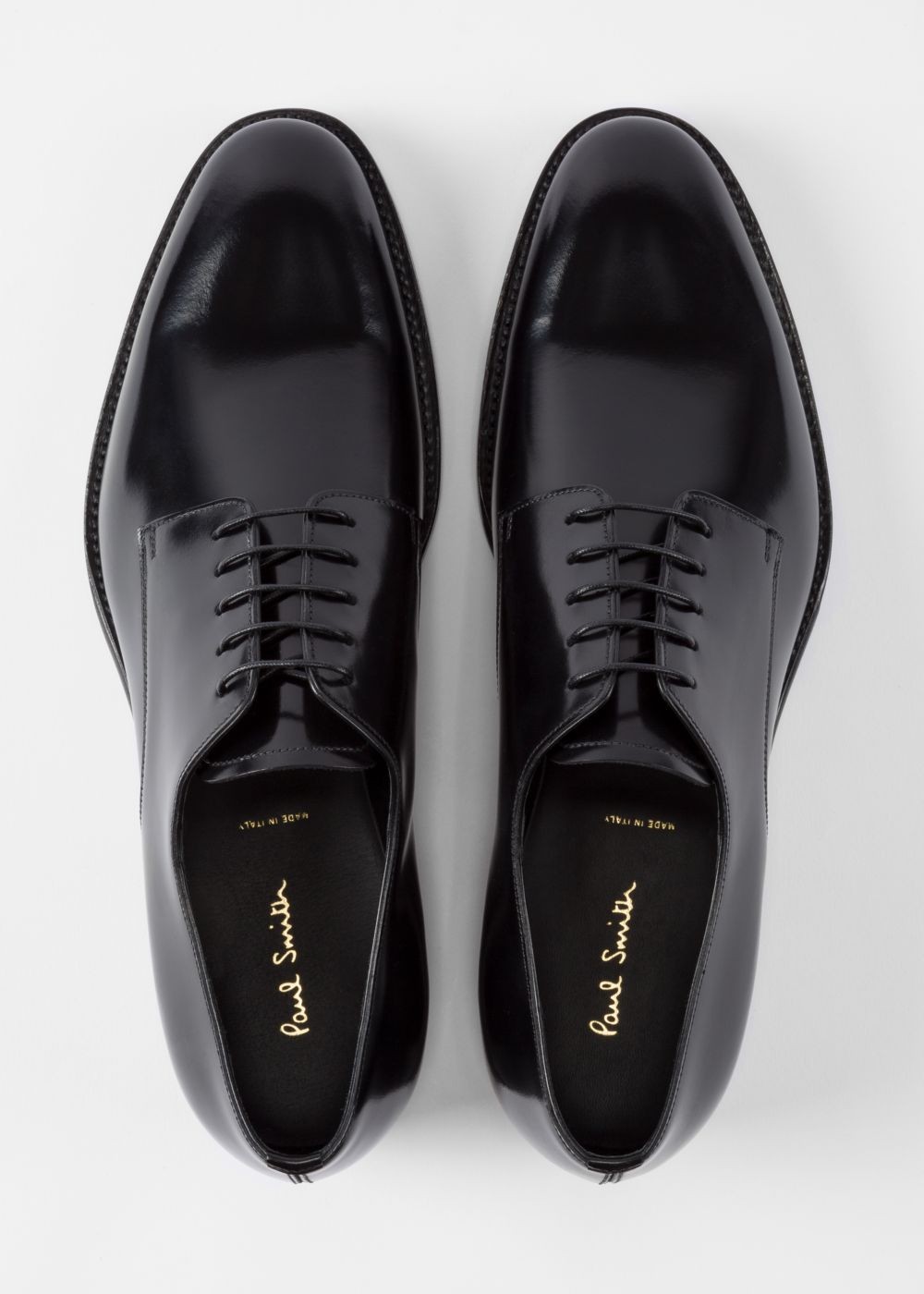 Paul Smith Men's Black Calf Leather 'portland' Derby Sneakers