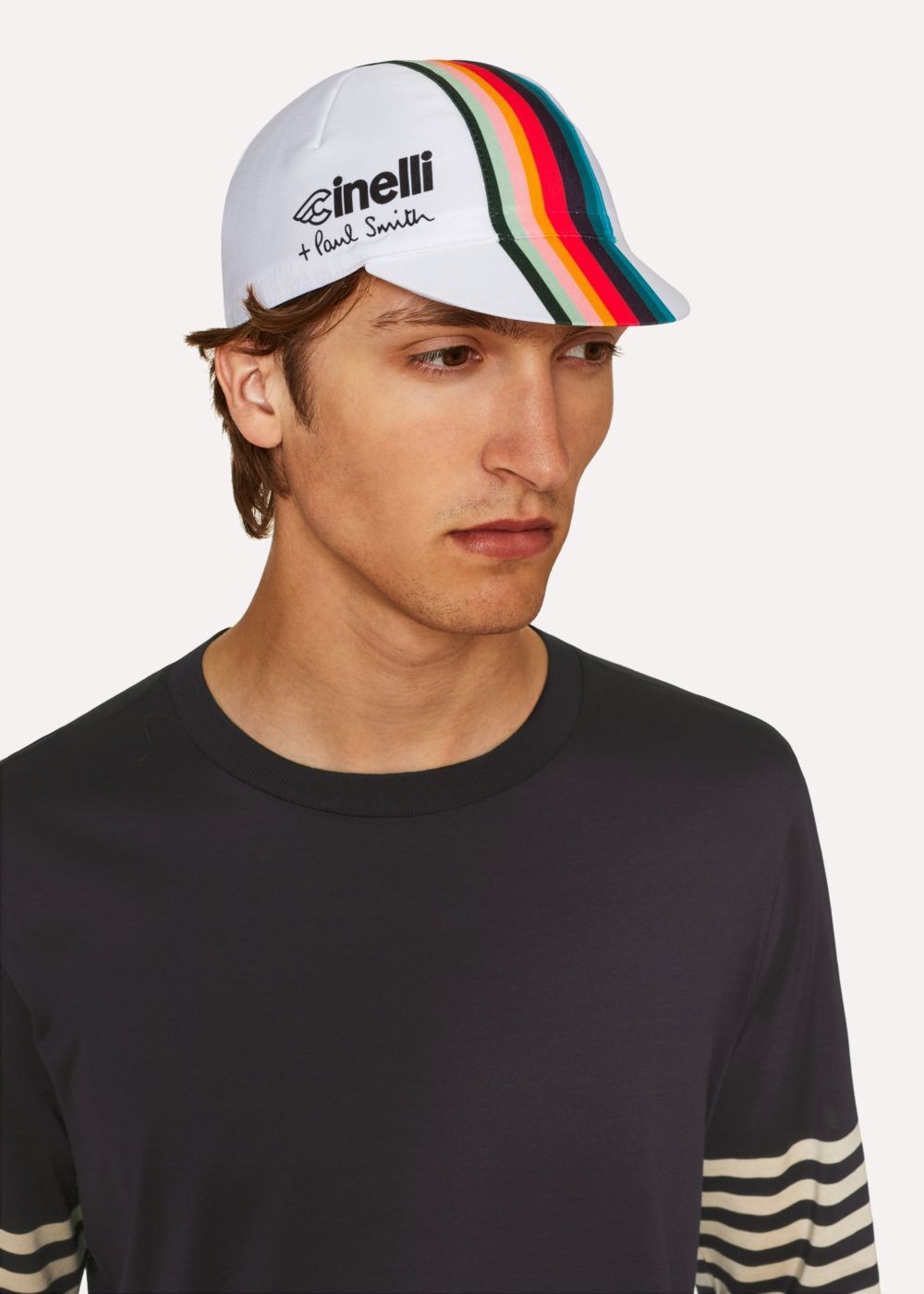 Paul Smith + Cinelli White 'artist Stripe' Band Cycling Caps Men