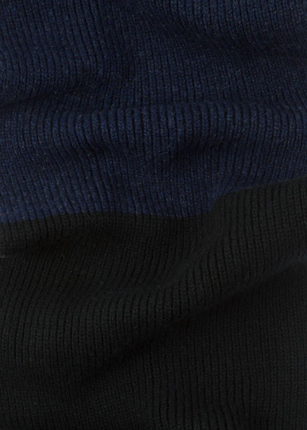 Paul Smith Womens's Navy And Black Wool Knit Scarf