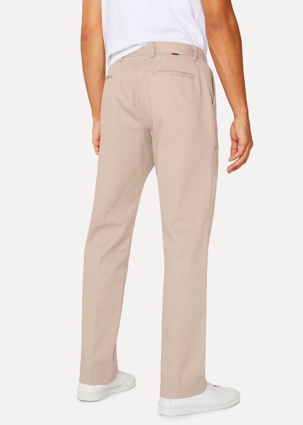 Paul Smith Men's Standard-Fit Beige Organic-Cotton Chinos Clothing
