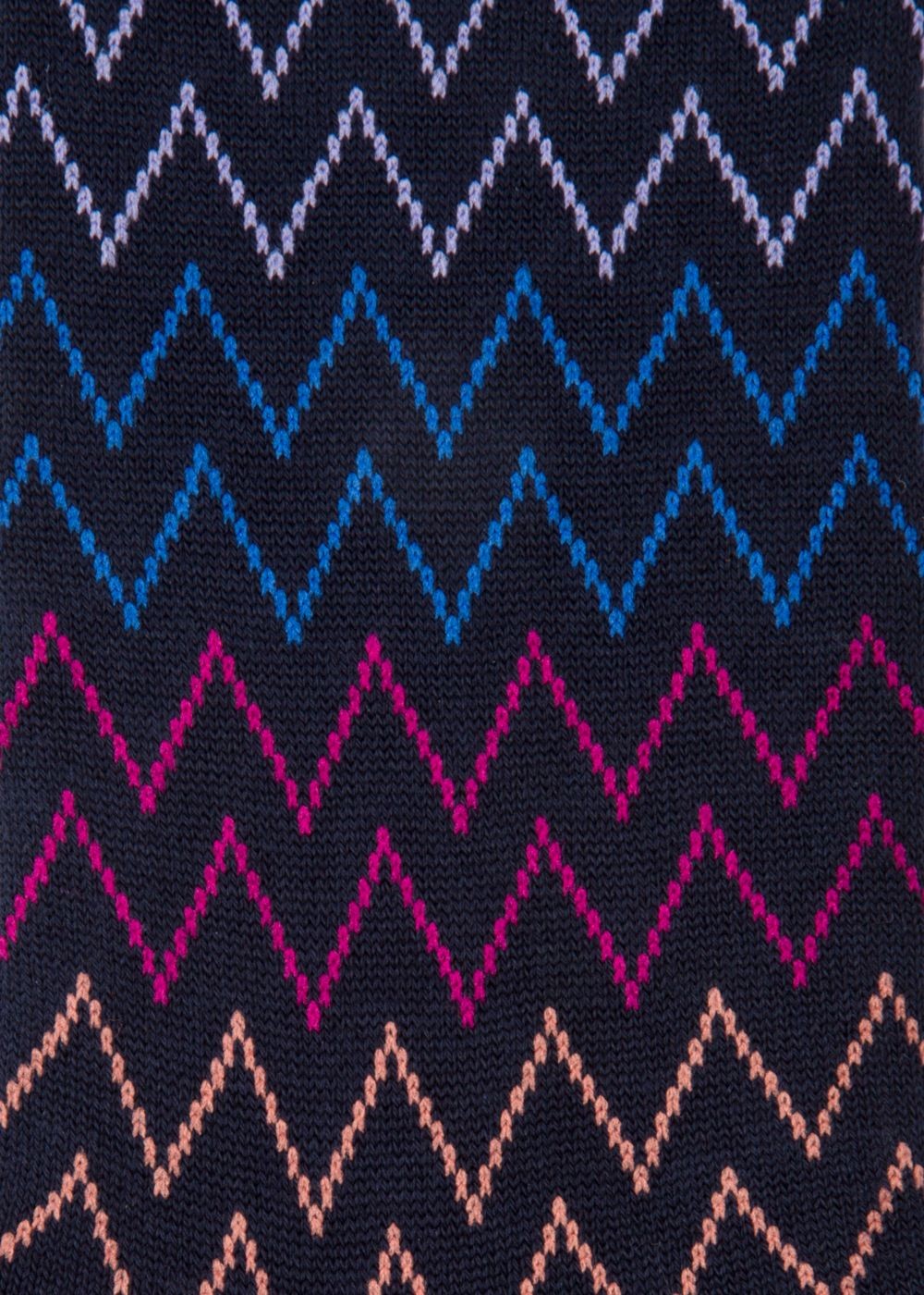 Paul Smith Women's Dark Navy Multi-Coloured Zig-Zag Stripe Socks