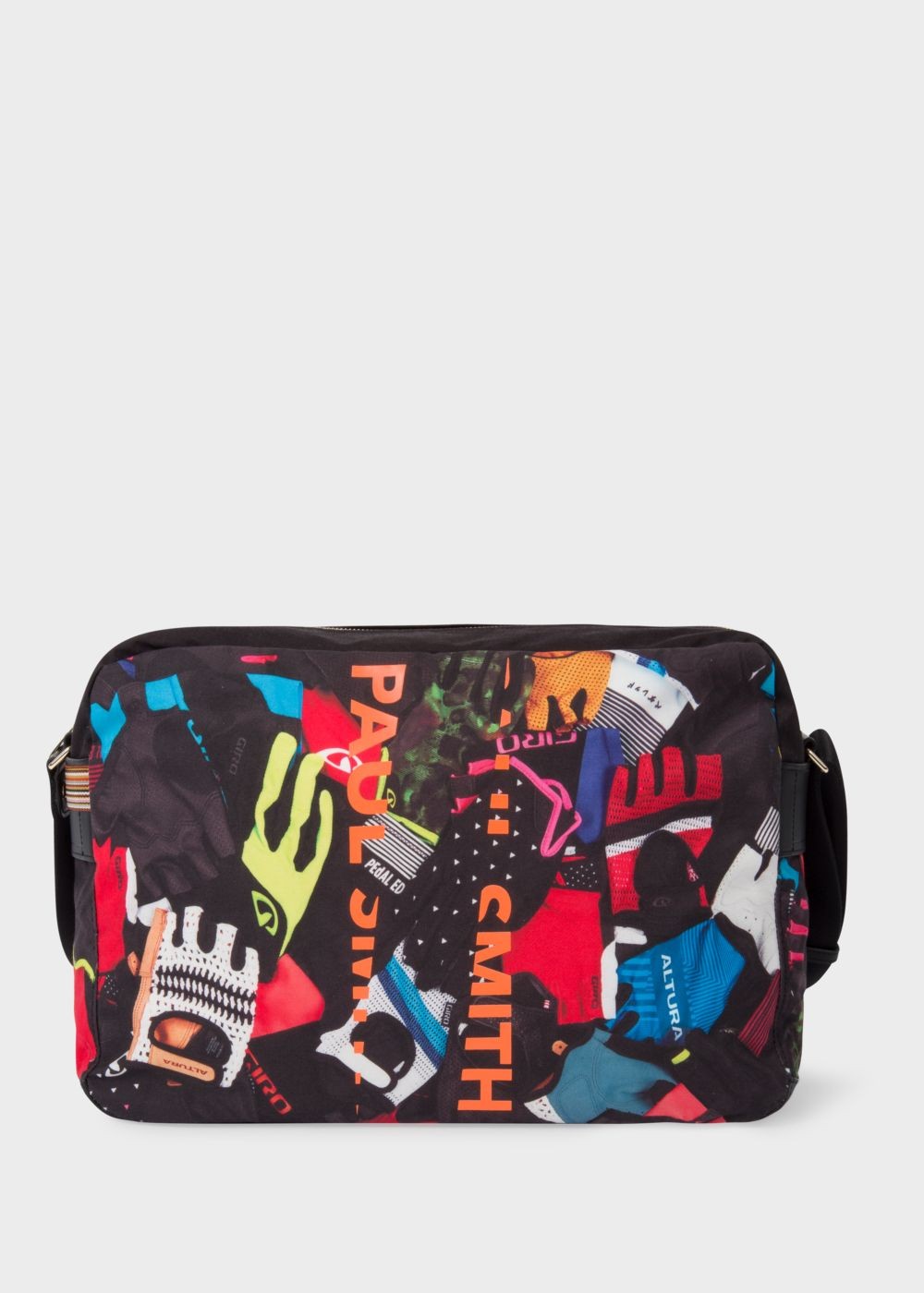 Paul Smith Mens's 'cycle Gloves' Print Canvas Messenger Handbag