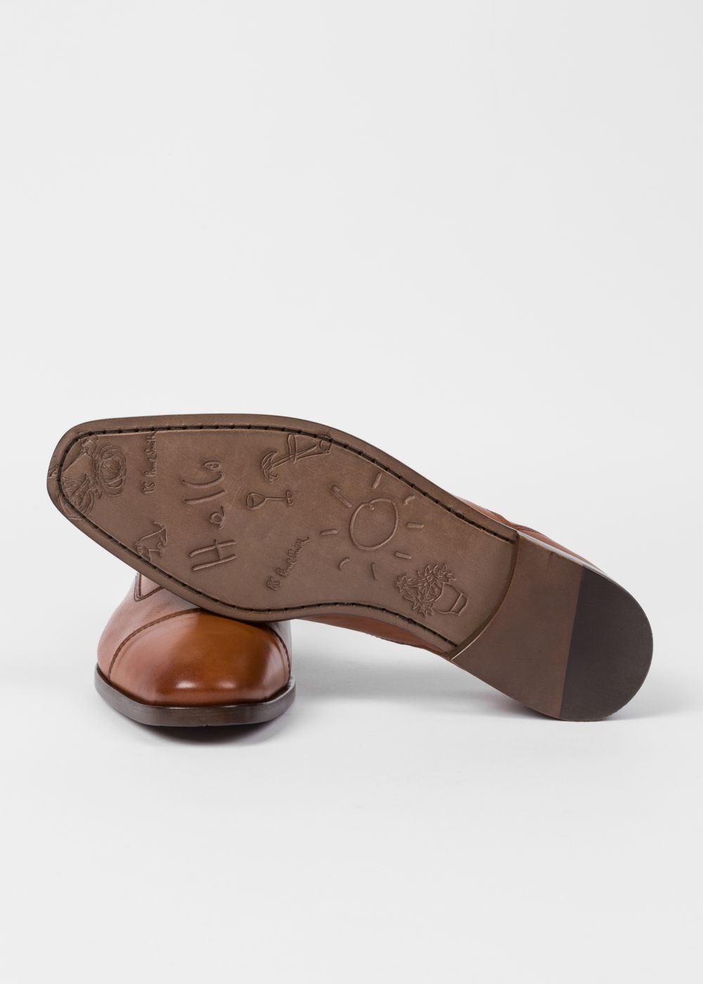 Paul Smith Men's Tan Leather 'tompkins' Oxford Sneaker