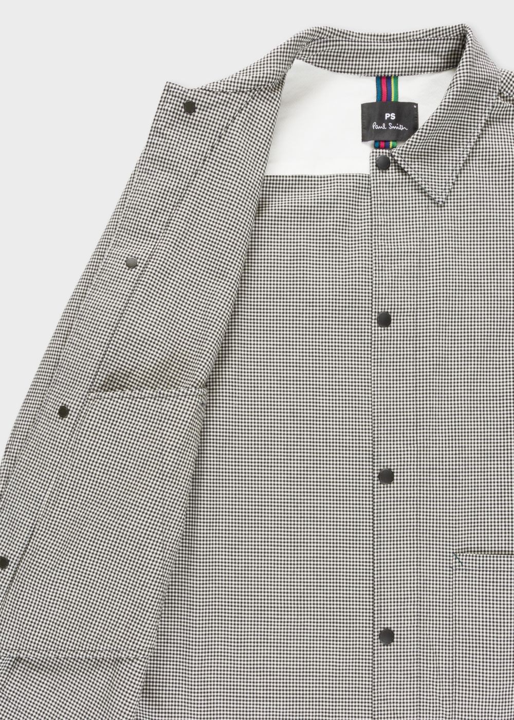 Paul Smith Men's Black And White Gingham Coach Jackets