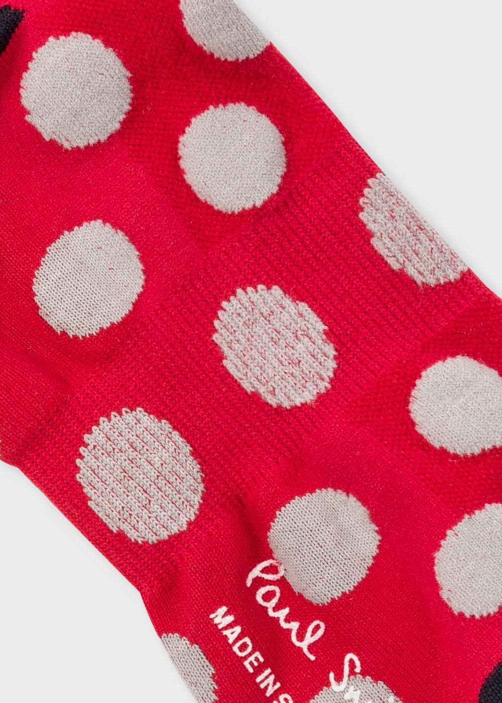 Paul Smith Mens's Red Polka-Dot Cycling Socks