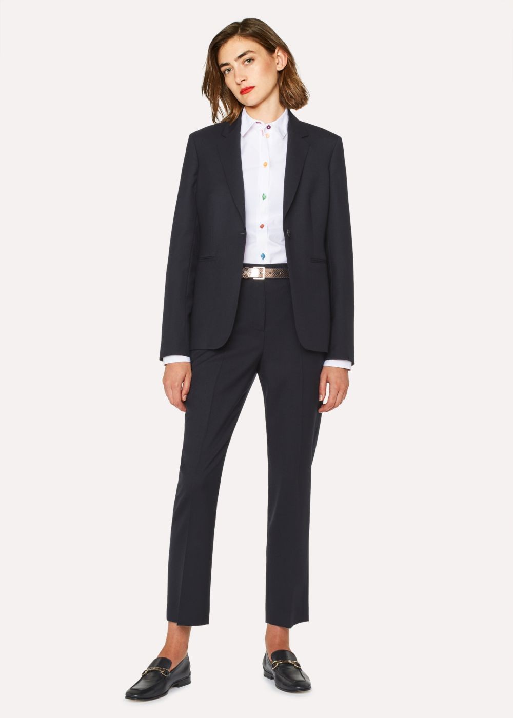 Paul Smith A Suit To Travel In - Women's Navy One-Button Wool Suit